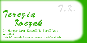 terezia koczak business card